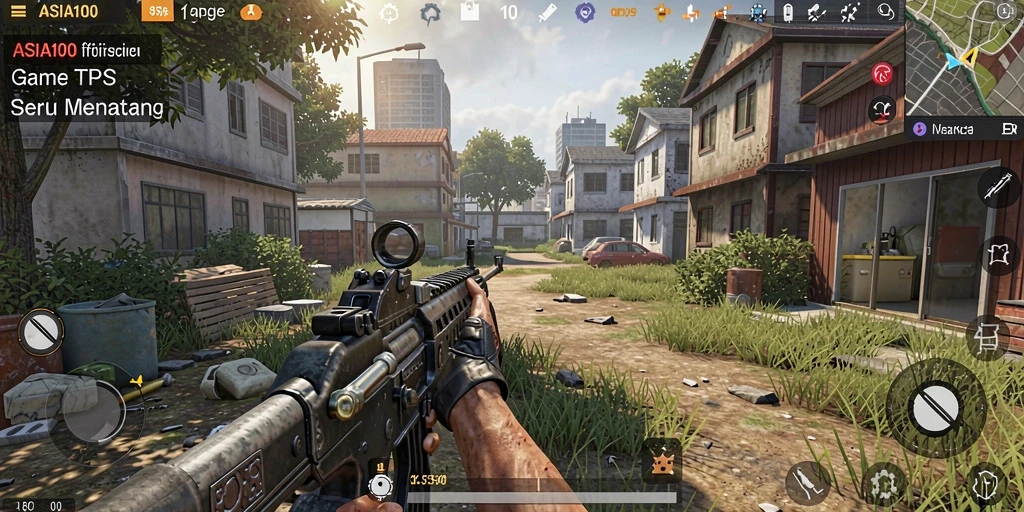 Tampilan gameplay seru dari ASIA100 dalam genre TPS.