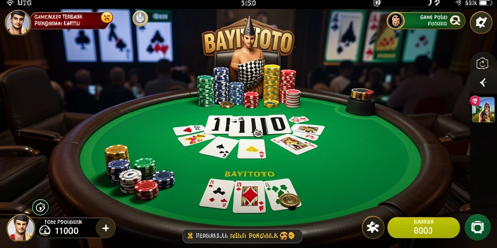 Screenshot utama BAYITOTO menampilkan gameplay Poker yang mendebarkan.