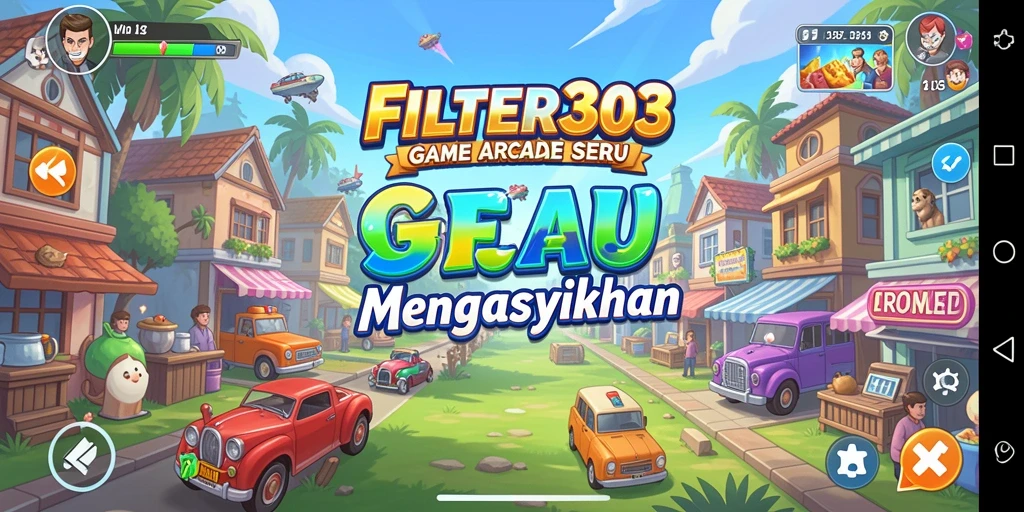 Tampilan menarik dari gameplay FILTER303 dengan aksi Arcade yang seru.