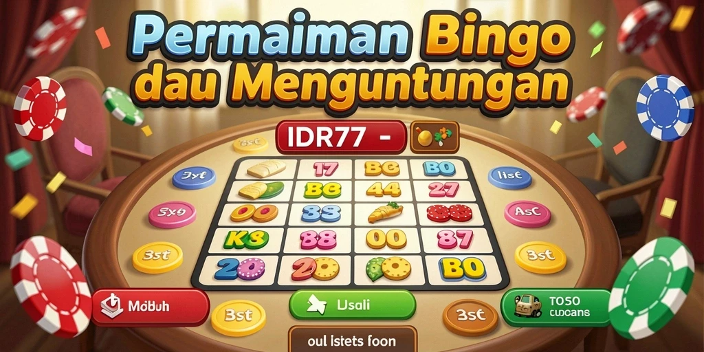 Tampilan gameplay IDR77 dengan suasana bermain Bingo yang menyenangkan.
