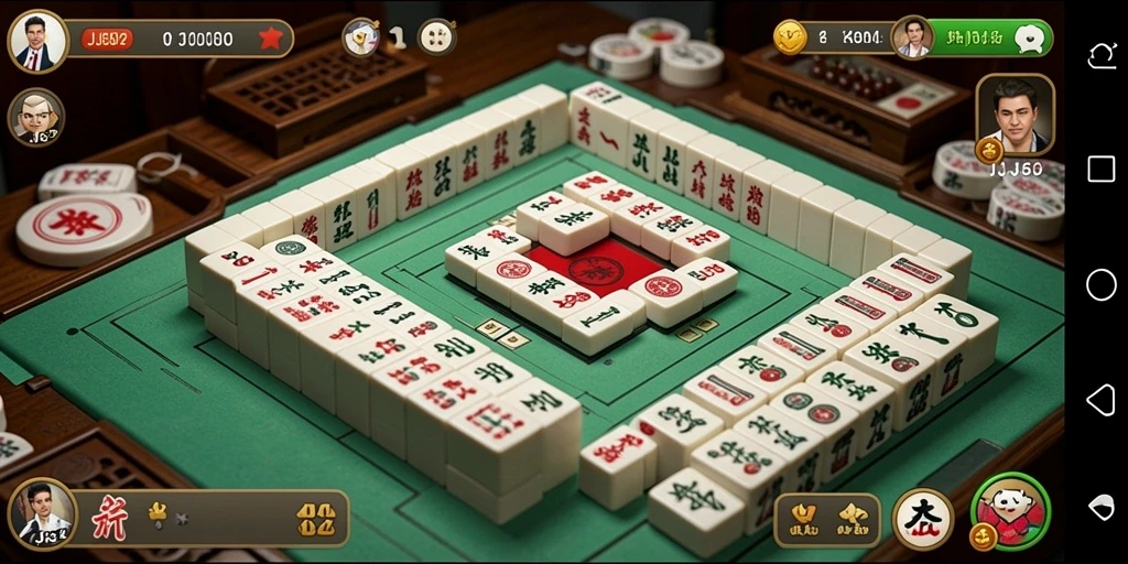 Screenshot utama JJ62 menunjukkan aksi permainan Mahjong yang menarik.