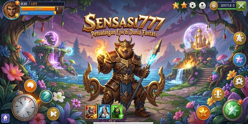 Tampilan menakjubkan dari gameplay ARPG SENSASI777 yang penuh aksi.