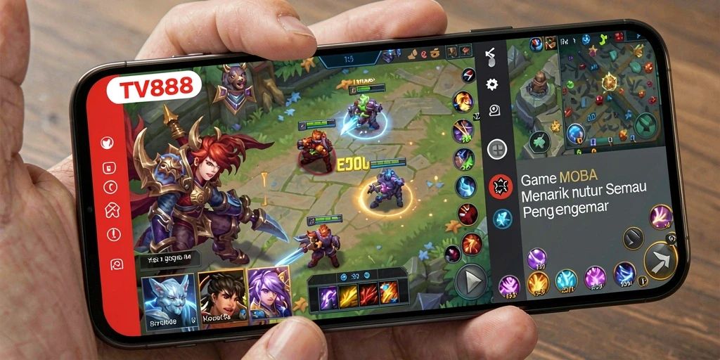 Screenshot gameplay TV888 dengan pertarungan tim yang seru dan strategi menarik.