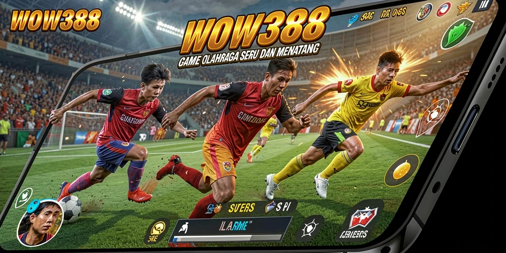 Tangkapan layar gameplay WOW388 menampilkan aksi olahraga yang mendebarkan.